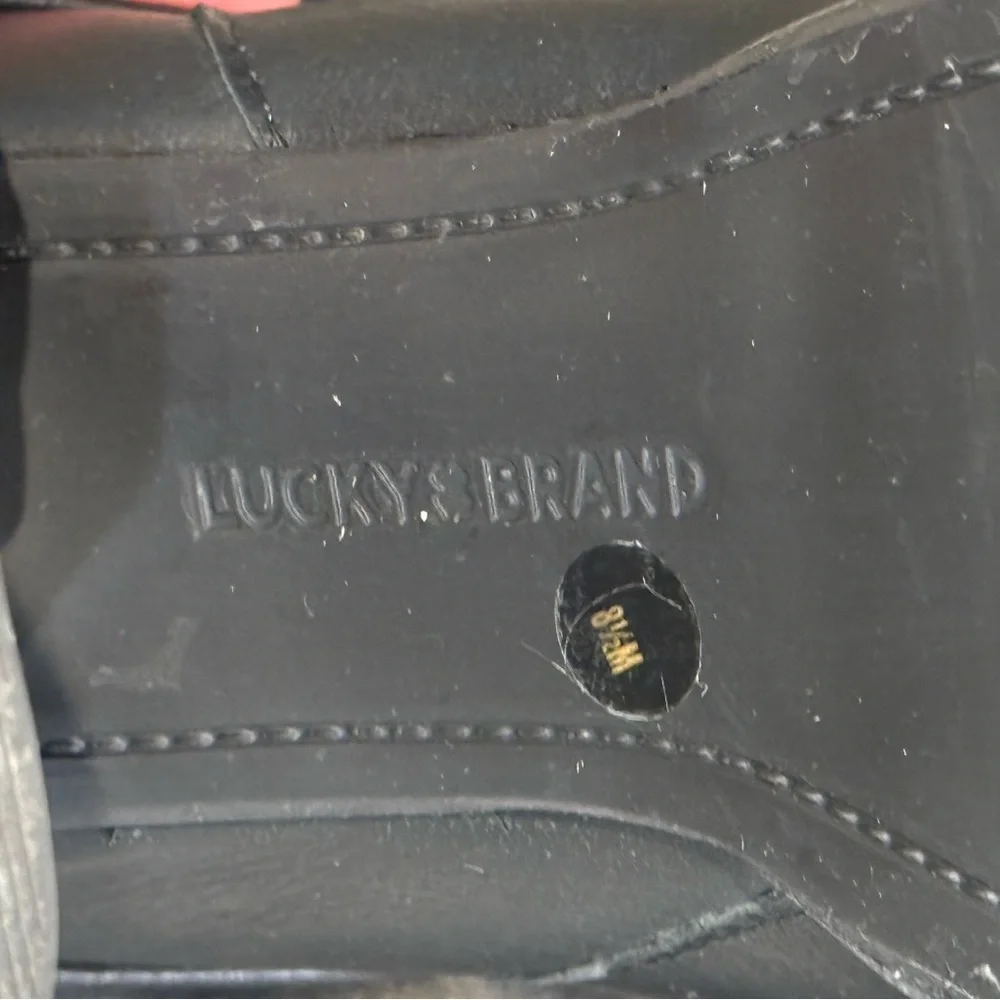 Women’s LUCKY BRAND Nathari Foldover black leather knee high boot- Size 8.5 - Picture 11 of 11